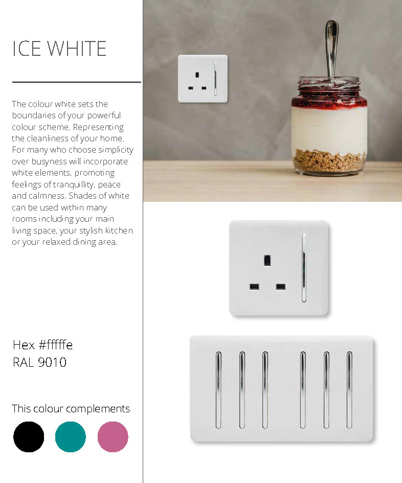 Ice White Wiring Accessories Trendi Decorative Screwless